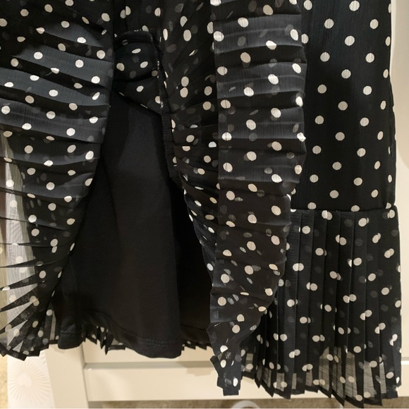 Zara black & white polka dot dress Small EUC - Picture 6 of 9